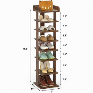 Wholesale High Quality Saving Space Durable Vertical Shoe Rack Tower 8 Tiers Tall