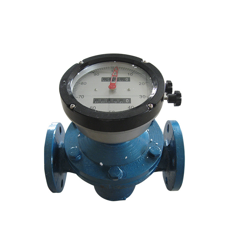 DN10-DN150 Cast Steel Pulse Output Oval Gear Type Positive Displacement Diesel Fuel Flowmeter Palm Oil Flow Meter Gasoline