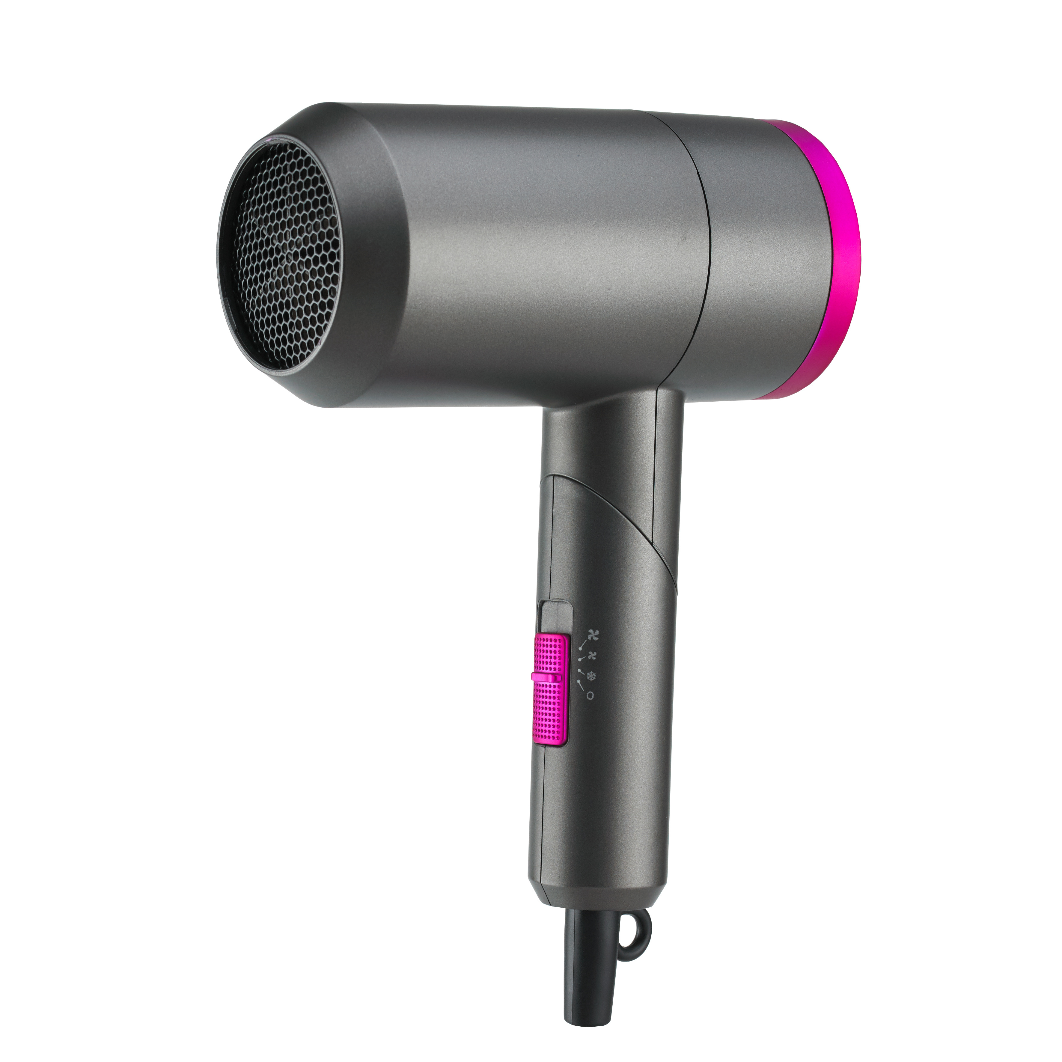 Folding handle travel hair dryer, multi-stage adjustable wind speed hair dryer