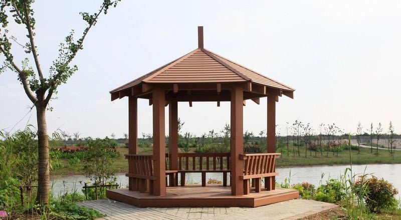 Outdoor waterproof mildew proof anti-UV Pergola Yard  wpc pergola WPC Exterior Waterproof pergola