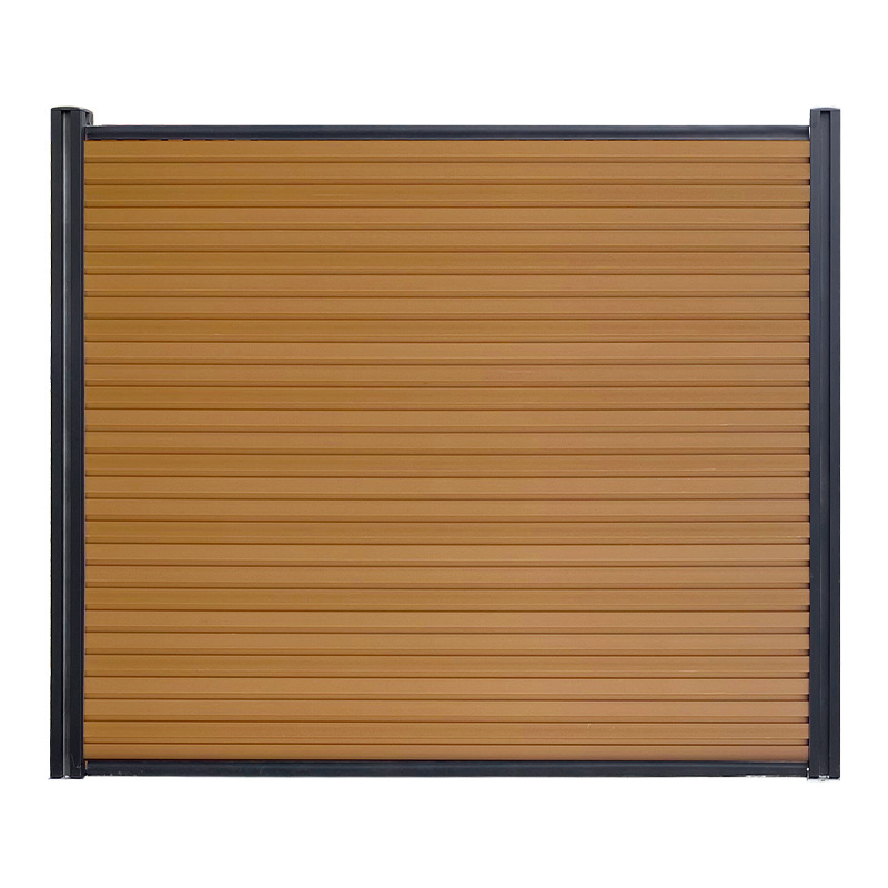 Cheap Wholesale Modern Privacy Wood Plastic WPC Fence Fluted Fire-Proof Water-Proof Outdoor Fence Panels For Decoration