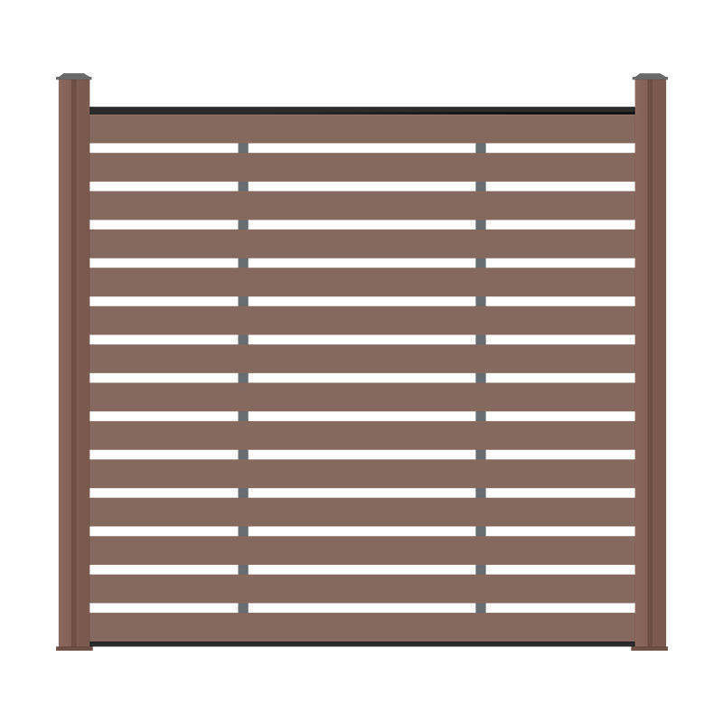 Outdoor Wooden Vinyl Panel Balcony Door Slat Composite Garden Wpc Privacy Fence