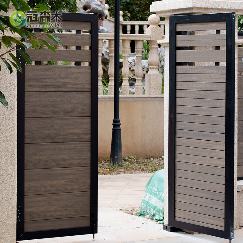 Factory Price Gate Wood Plastic WPC Gate Fire-Proof Water-Proof Outdoor Gate Panels fence gates panels