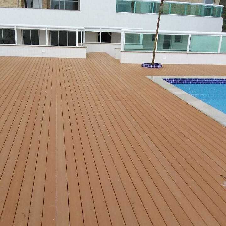 Solid Outdoor Hot Sale Wood Plastic Composite Flooring WPC Decking Anti-UV WaterProof Deck Wood Veneer For Swimming Pools