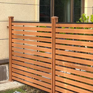 Outdoor Wooden Vinyl Panel Balcony Door Slat Composite Garden Wpc Privacy Fence