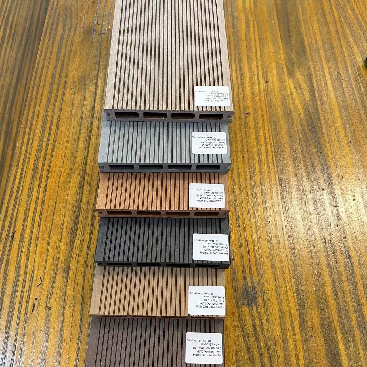 3D Embossed Wood Grain Deck WPC Outdoor Wood Plastic Composite Decking