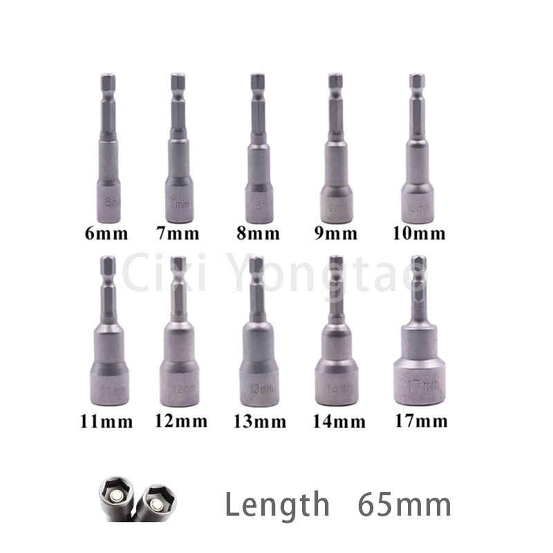 hardware tools magnetic screw driver nut setters bit nut setter 65mm Hex Nut Driver socket bit