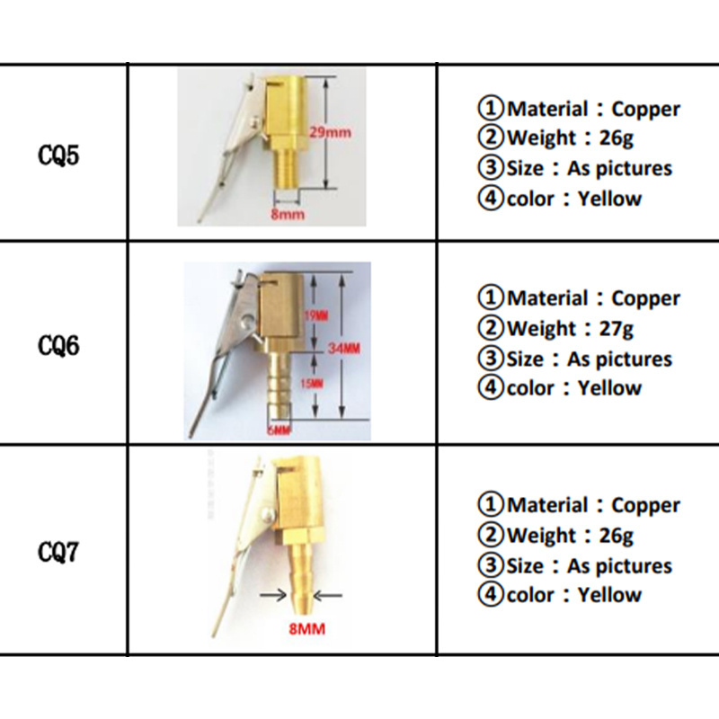 Tire Repair Tools Air Chuck For Tire Straight Air Chuck Fitting