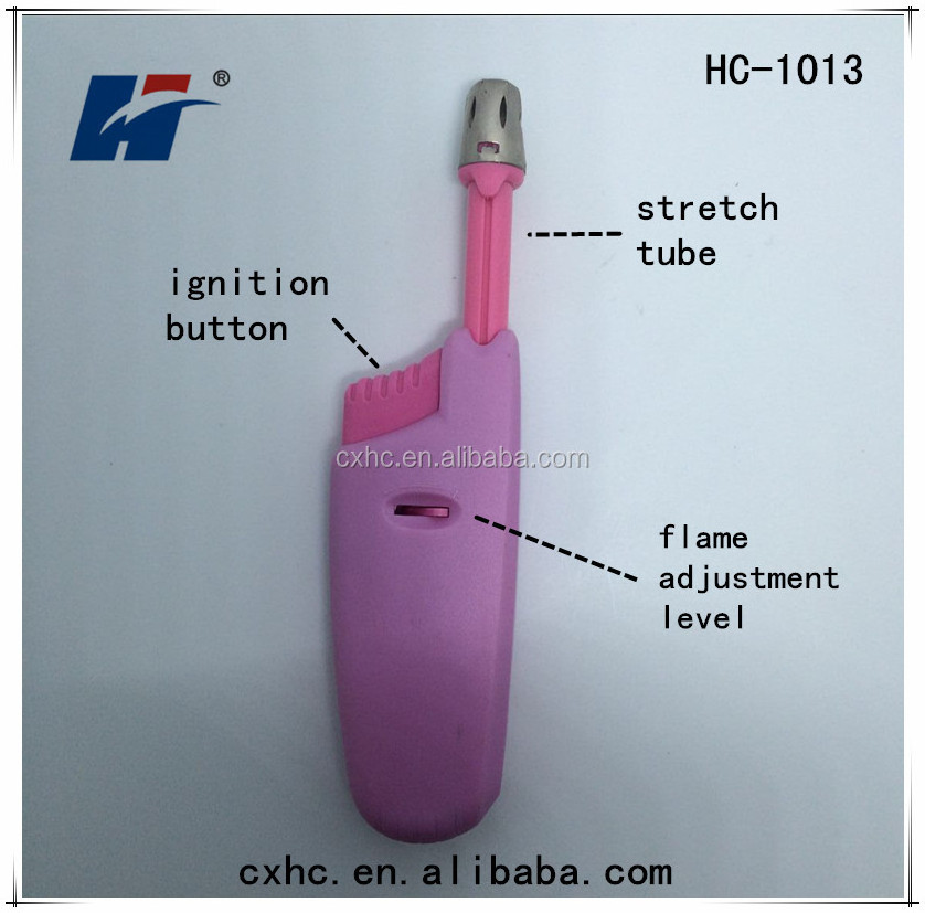 kitchen bbq lighter HC-1013 stretch tube OEM windproof 177mm long gas lighter best price