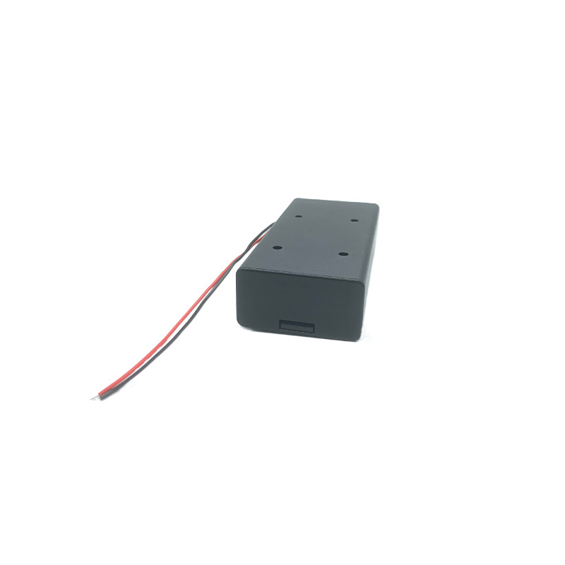 18650 3.7v Battery Holder Case Lead Wire With Switch And Cover Plastic Black Battery Storage Box 18650 Battery Holder