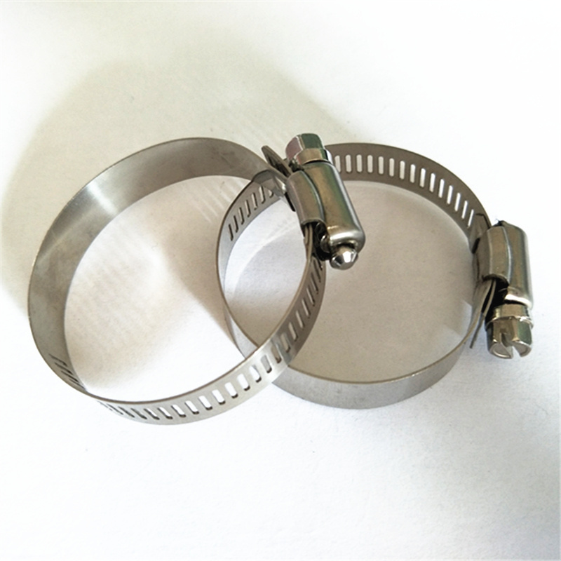 12.7mm band width High quality hydraulic 201 304 stainless steel american type exhaust pipe hose clamp