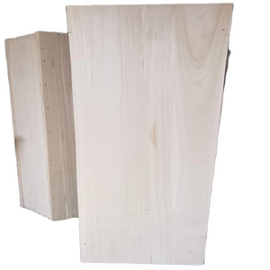 Factory paulownia solid wood edge glued joint board paulownia wood used for Korean type coffin