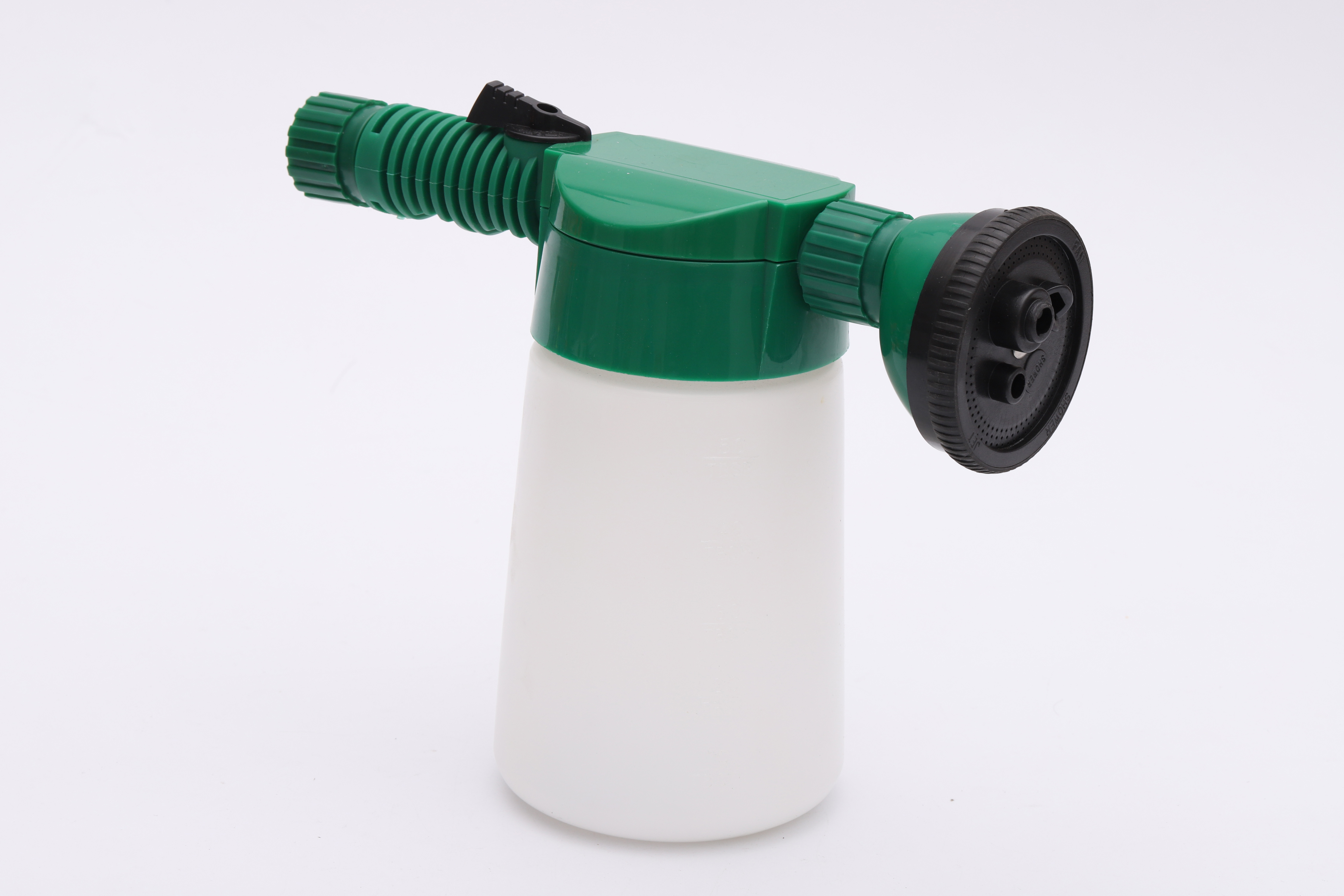 Portable Green Garden Watering Plants Lawn Car Wash Showering Pet Plastic Garden Spray Nozzle With Dispenser Bottle