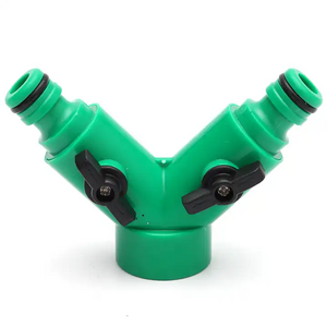 Customized Color Farm Garden Irrigation Plastic Quick Y Shaped 2 Way Water Hose Male Connectors Splitter