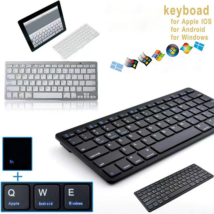 Wireless BT 2.4GHz Ultra Thin Portable Universal Wireless Keyboard for ipad PC Desktop Computer Notebook