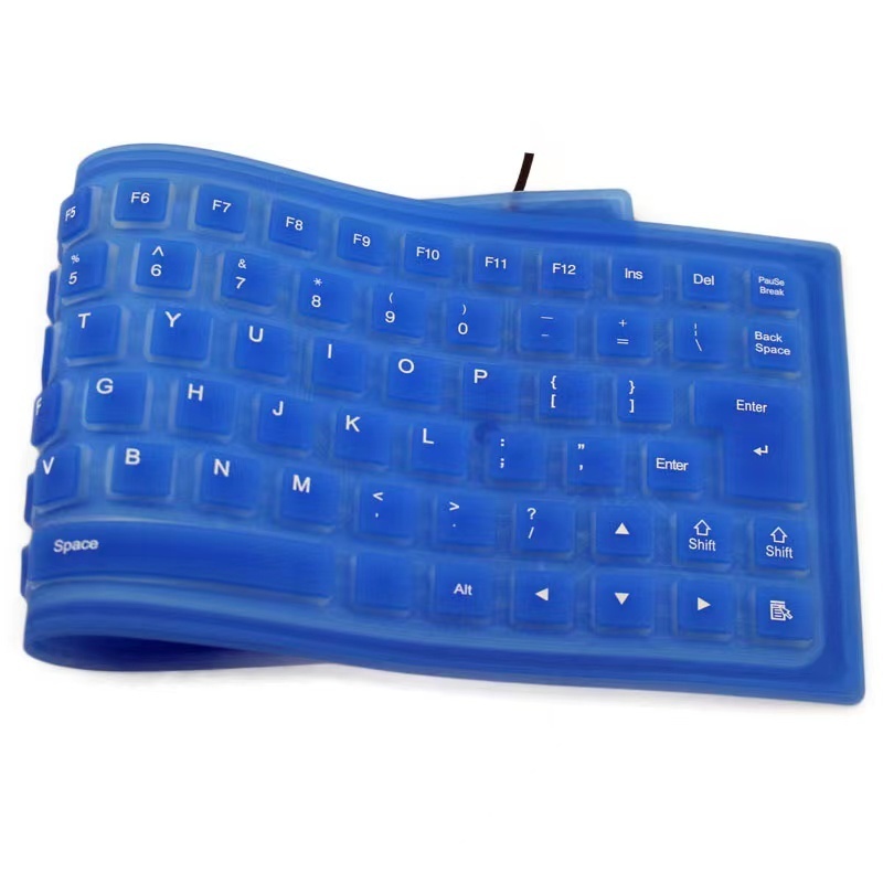 85 keys silicone digital mute wired folding waterproof soft and flexible usb azerty office keyboard for laptop