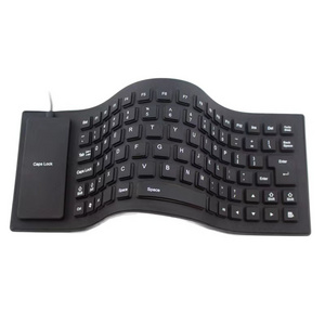 85 keys silicone digital mute wired folding waterproof soft and flexible usb azerty office keyboard for laptop