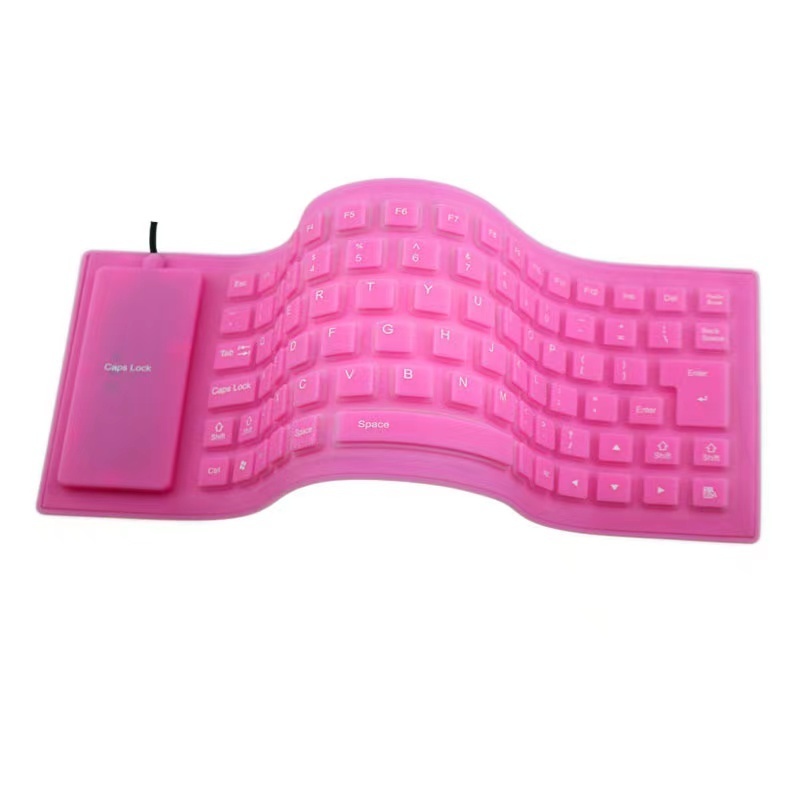 85 keys silicone digital mute wired folding waterproof soft and flexible usb azerty office keyboard for laptop