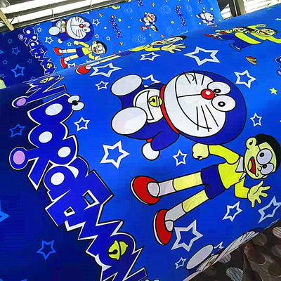 Kain disper 3D famous cartoon desgin 100 polyester woven fabric disperse pigment printed microfiber material bedsheets textiles