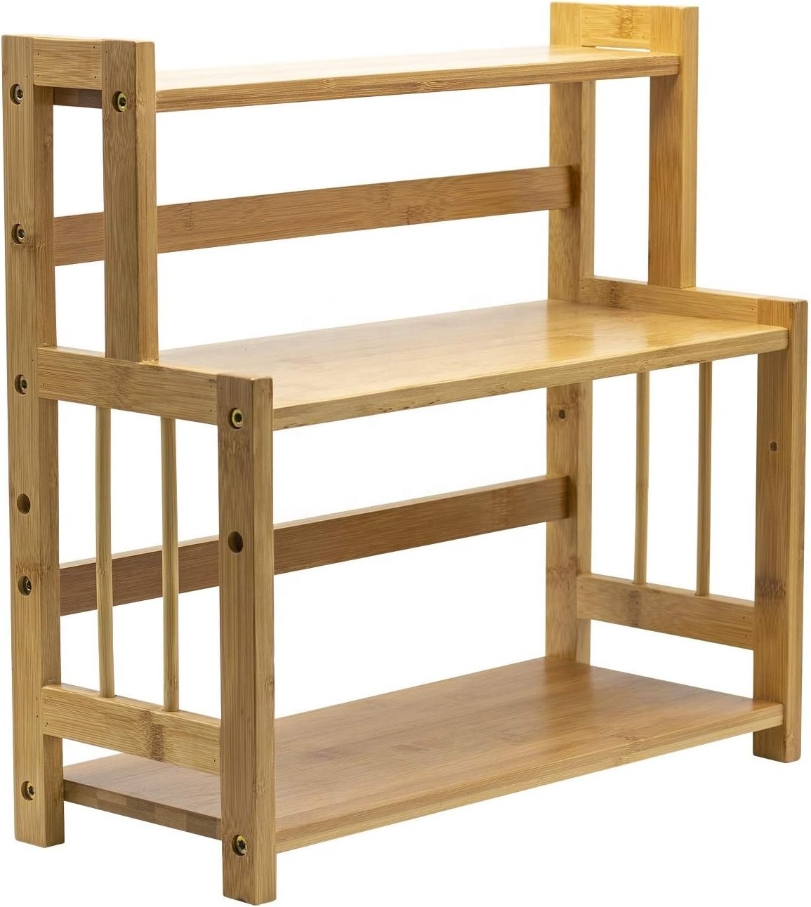 Bamboo Tiered Spice Rack Organizer - Countertop Spice Rack - Cupboard Pantry Standing pantry Shelf for Bathroom Kitchen