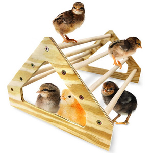 Durable Strong Wooden Jungle Gym Roosting Bar Toys Coop Brooder Baby Chicks Chick Perch