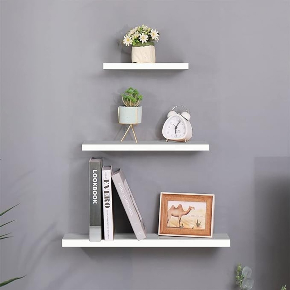 Iron Craft Display Rack Storage Unit Bathroom Shelves Circle Shelf Metal with Wood Round Wall Bedroom Kitchen Office for Home