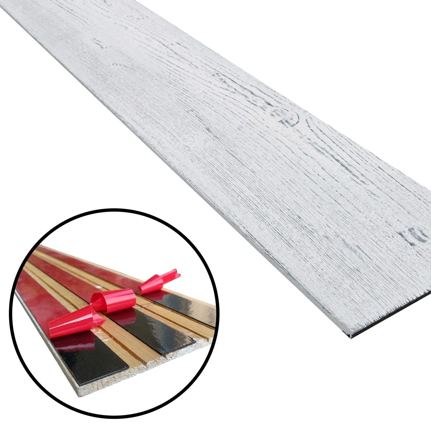 Wood Peel and Stick Sturdy Pine Real Renter Friendly Stick On Wall Planks for Bedroom Living Room Kitchen Backsplash