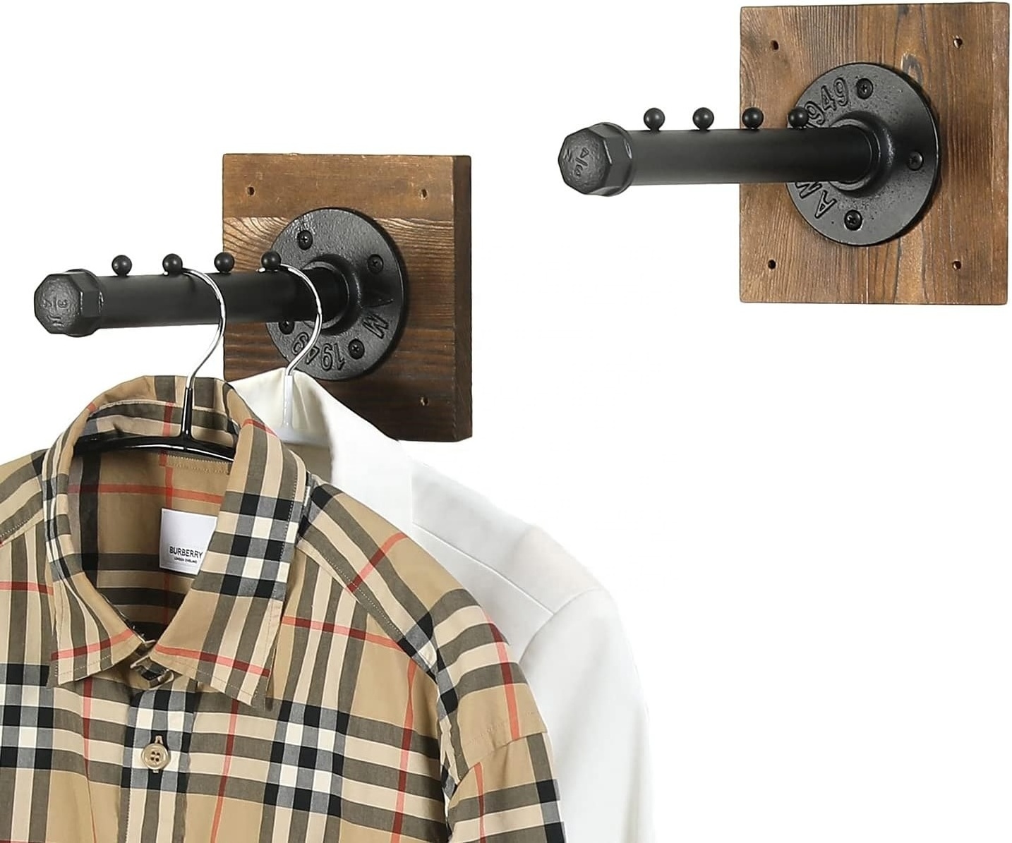 High quality free standing wood wall hook hat and mounted wall mounted vintage coat rack for hanging