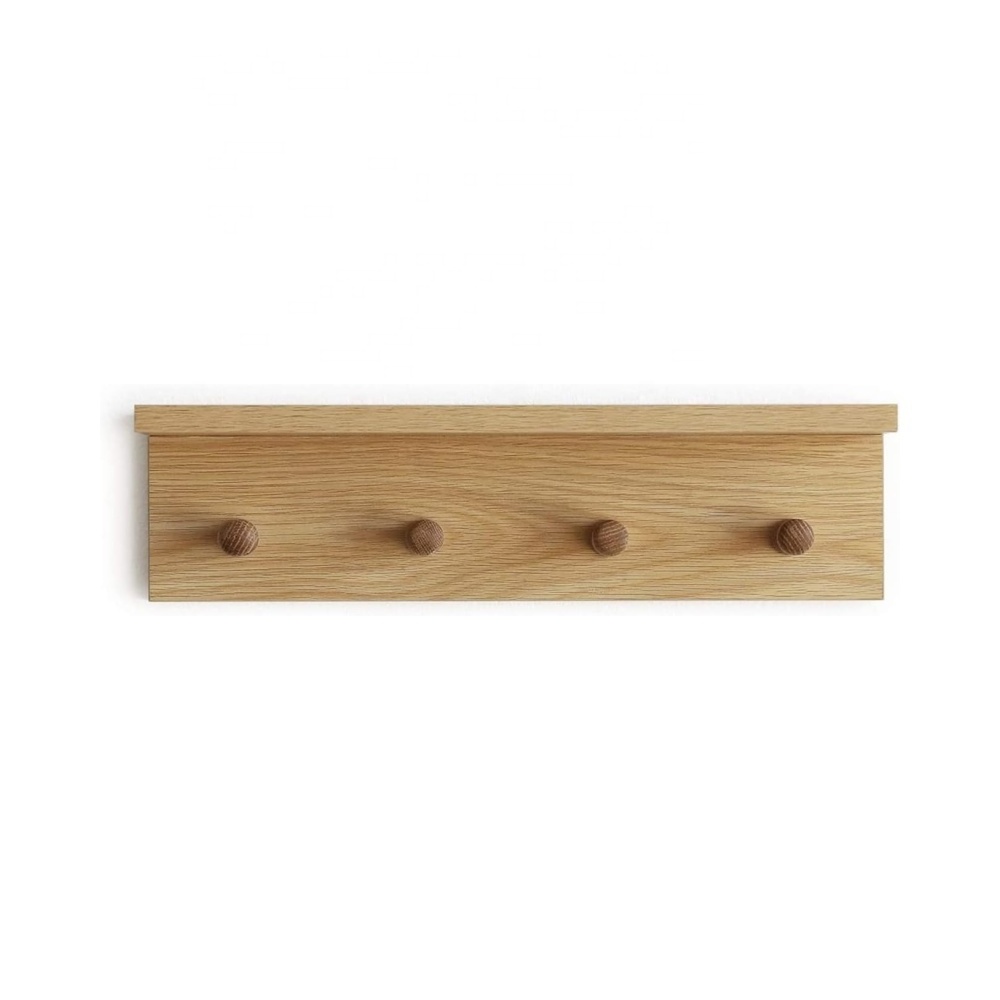 4 hooks of coat rack  wall-mounted wooden hook rack shelves are  suitable for entrance mud room bathroom and living room