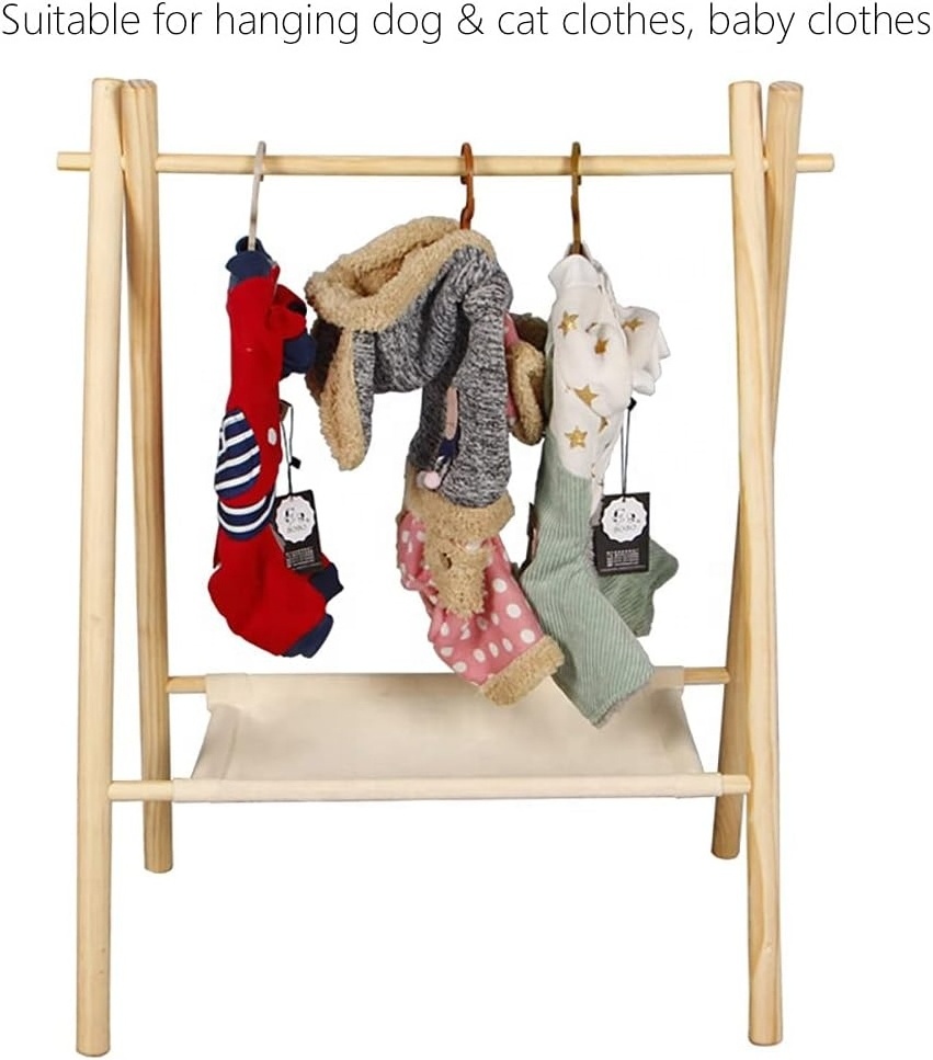 foldable corner baby collapsable stand vertical clothes hanger wood drying rack in balcony for kids