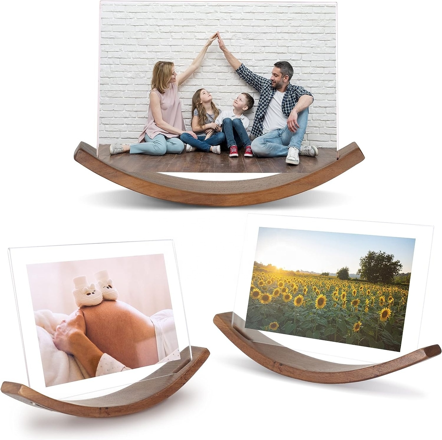 high quality wholesale custom wooden kids artwork vintage arched picture frame underpinner moulding