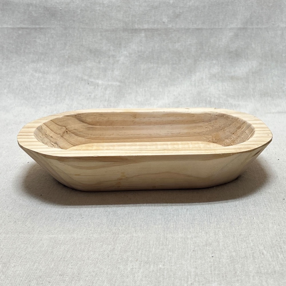 Wood Dough Bowls wholesale Decorative Wooden Tray Rustic Farmhouse Wood Decorative Bowl Candle Making Tray