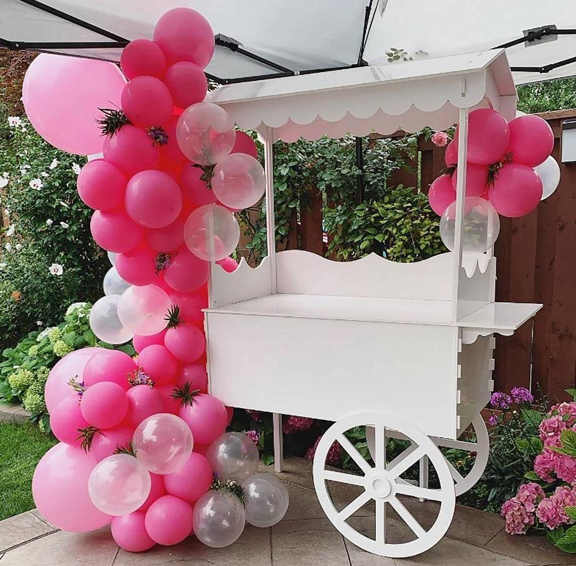 Customized collapsible candy car Flower Candy Carts With Wheels For Wedding Children Christmas Decoration dessert candy bar cart