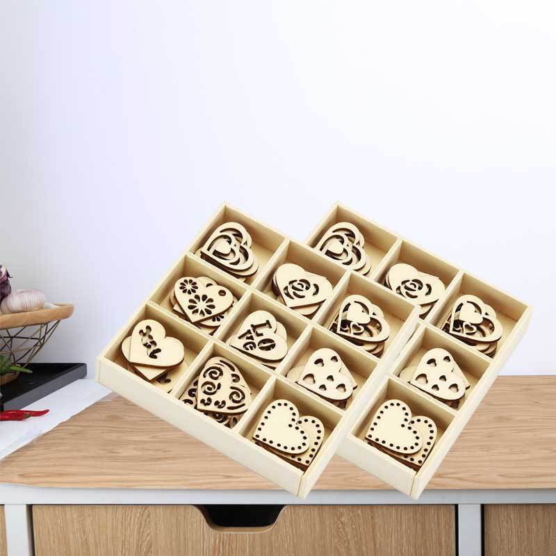 wholesale laser cut mini wood art shapes baby toys wooden chips wood chips prices DIY