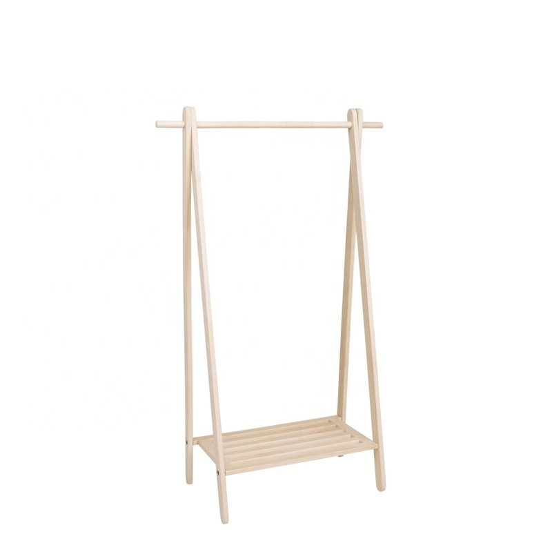 wood clothing rack for child dress up rack with storage shelf kids clothing rack