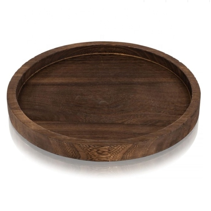 Small Rustic Trays Wood Candle Holder Wooden Decorative Tray