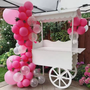 Wood Garden Cart candy cart Displays Flower Cart Wooden  Trolley display stand