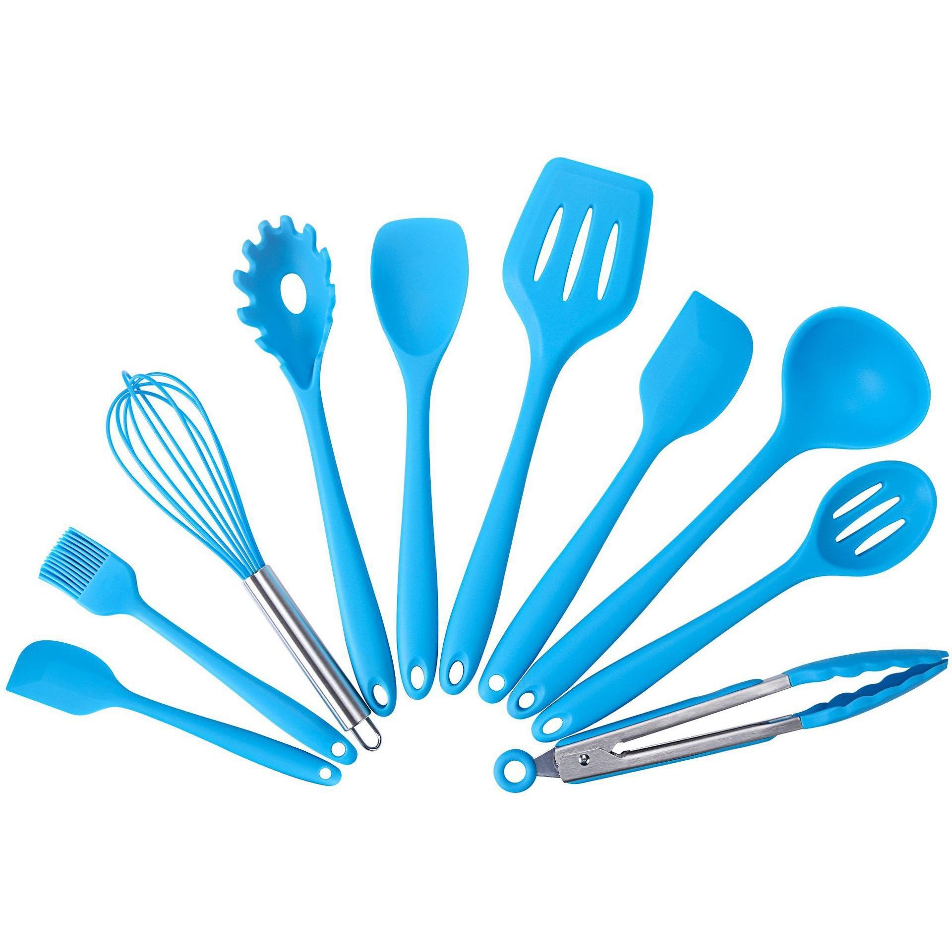 Cooking Silicone Kitchen Utensils Set Best Kitchen Tools 12 Piece Silicone Box 10 Classic Spoon Spatula Silicone 10 Pcs