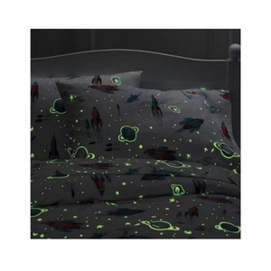 factory direct supply Luminous dispersion print fabric Glowing in the dark for bed sheet