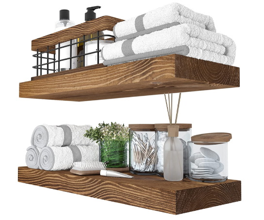 High quality bedroom storage decorative wall shelf bookshelf wooden floating shelf