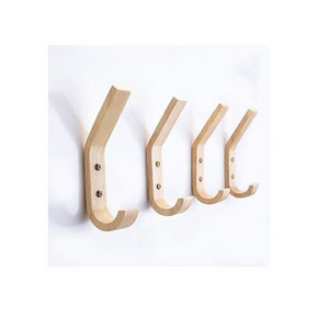 Wood Hooks Wall Mounted, Coat Hooks Vintage Single Wall Hooks Organizer Heavy Duty for Towel Hat Hanging 4 Pack.