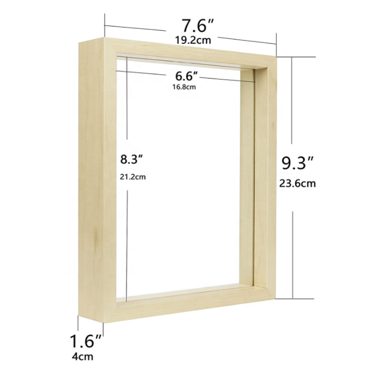 4*6 Vertical Wall Art Wood Glass Picture Frames Picture Frame With Or Without Mat For Display