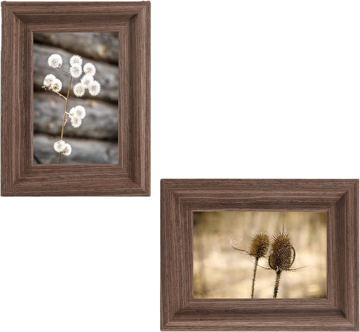 Set of 2 wood glass frame hanging wall frame 4x6 picture frame for bedroom