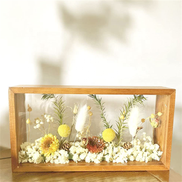 DIY display double-sided high-definition plexiglass storage rustic bulk decor frames photo glass shadow box frame