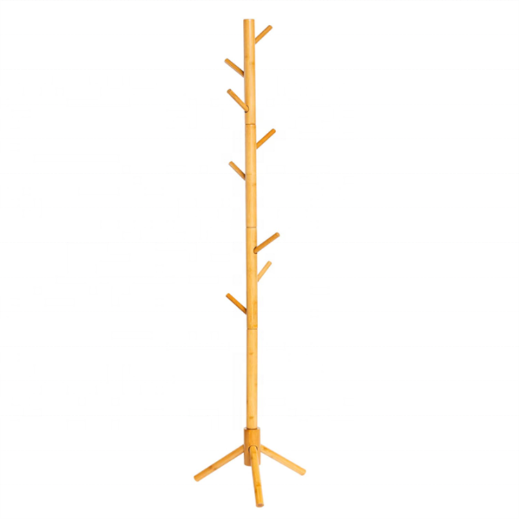 Entryway coat tree adjustable sizes home decor new furniture display shelf clothes wooden coat rack  with 8 hooks