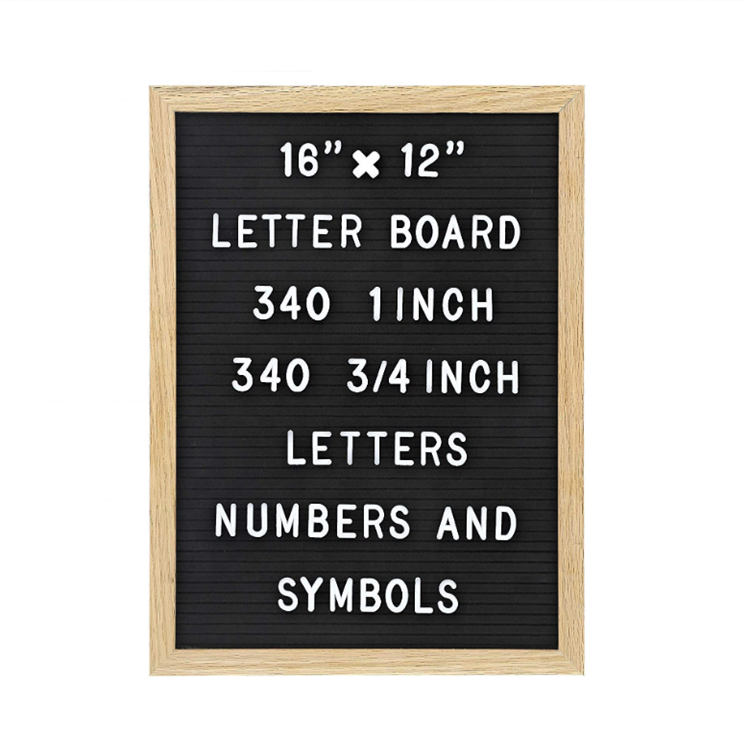 16x12inch Rustic changeable white plastic letters numbers  message frame sign felt letter board