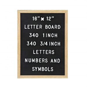 16x12inch Rustic changeable white plastic letters numbers  message frame sign felt letter board