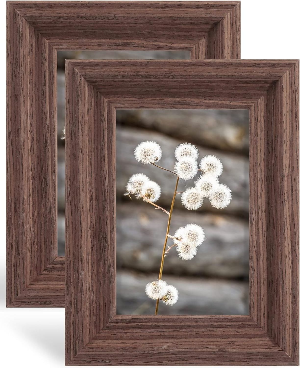 Set of 2 wood glass frame hanging wall frame 4x6 picture frame for bedroom