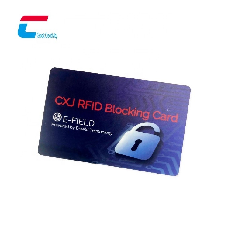 0.9mm Thin custom printed plastic transparent rfid nfc blocking card