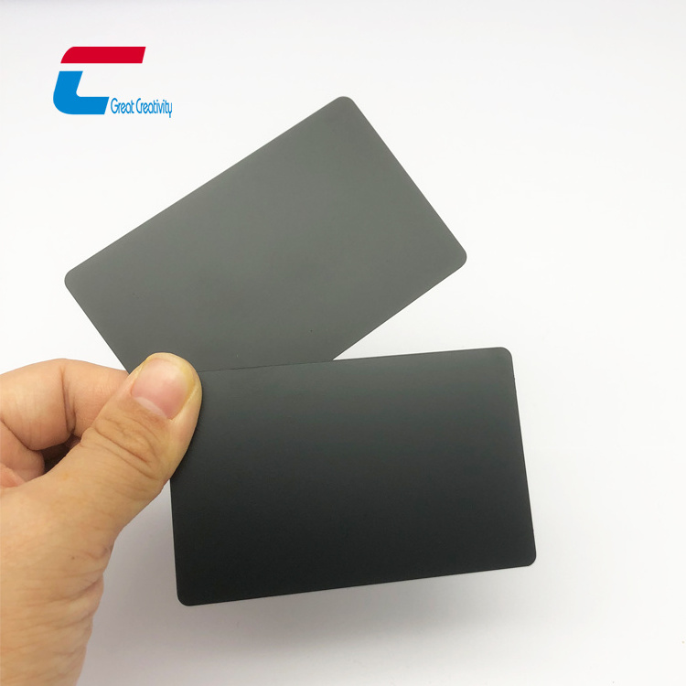 matte black stainless steel RFID NFC metal hybrid one card Contactless nfc metal business card